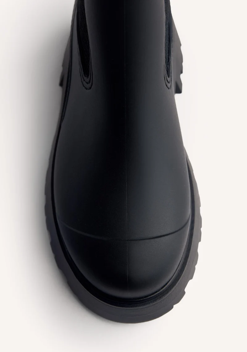 PLATFORM RAIN ANKLE BOOTS BELDING