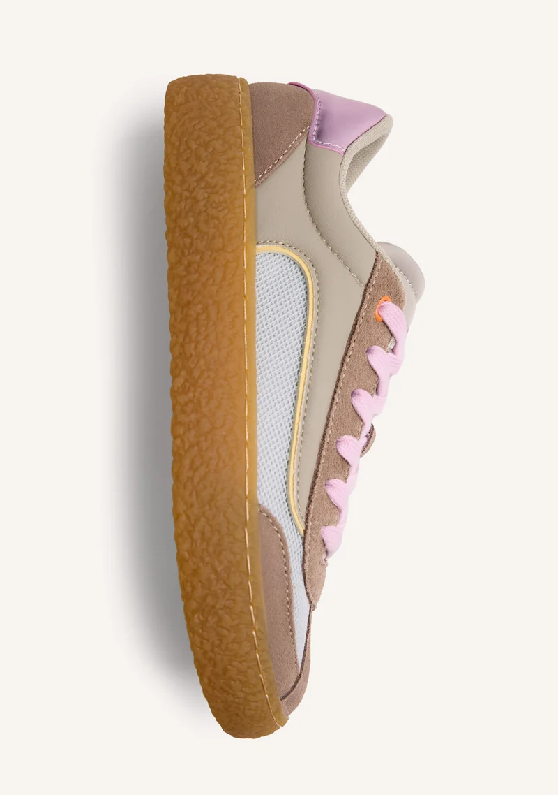 LEATHER AND MESH SNEAKERS RUIRU