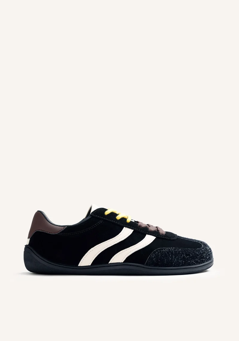 GIOSEPPO BAREFOOT – BLACK LEATHER SNEAKERS BY MELYSSA PINTO (I AM EDITION)