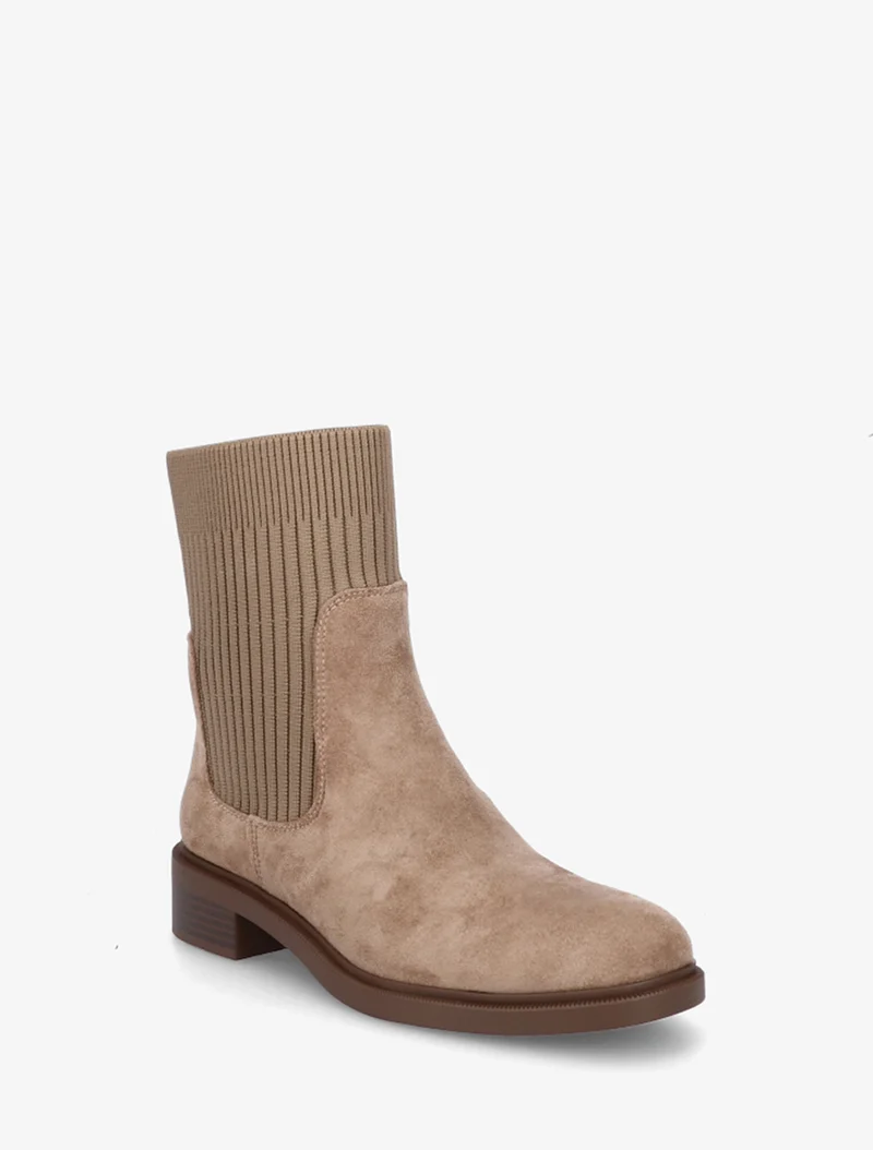 Bottines style chaussettes - Taupe