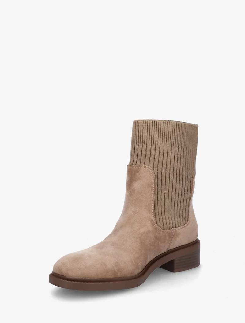Bottines style chaussettes - Taupe