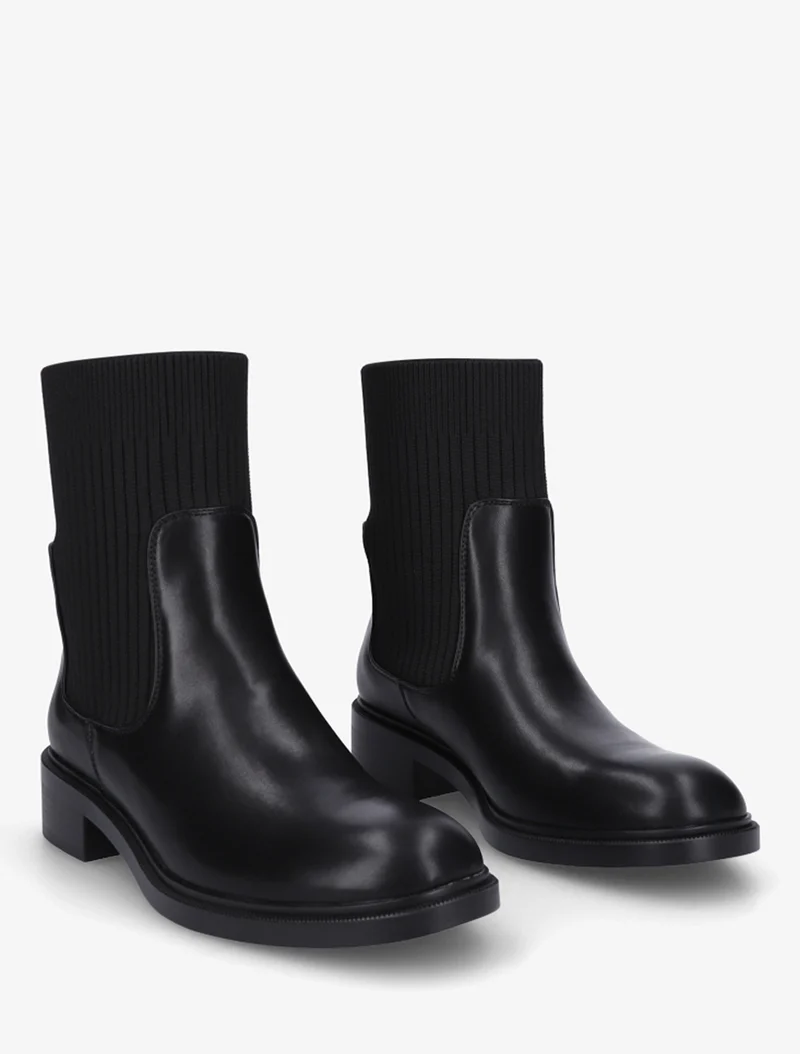 Bottines style chaussettes - Noir