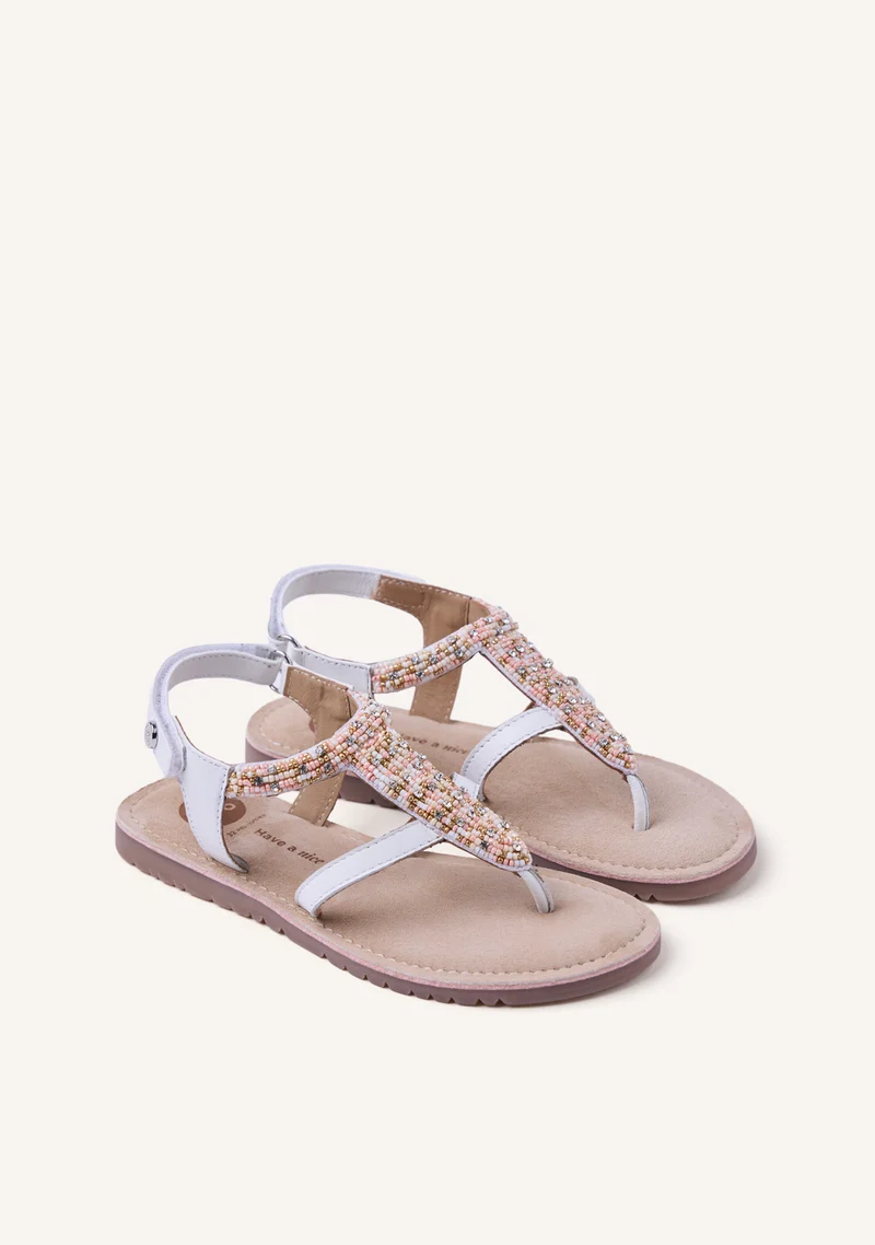 LEATHER SANDALS BEADS AND CHARMS INYA