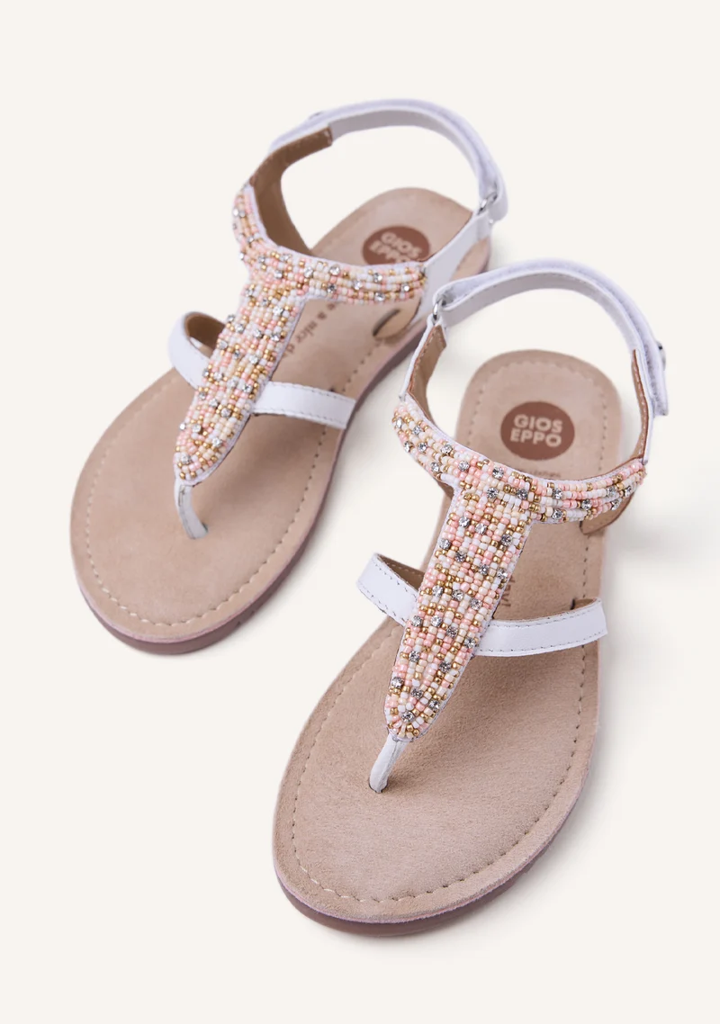 LEATHER SANDALS BEADS AND CHARMS INYA