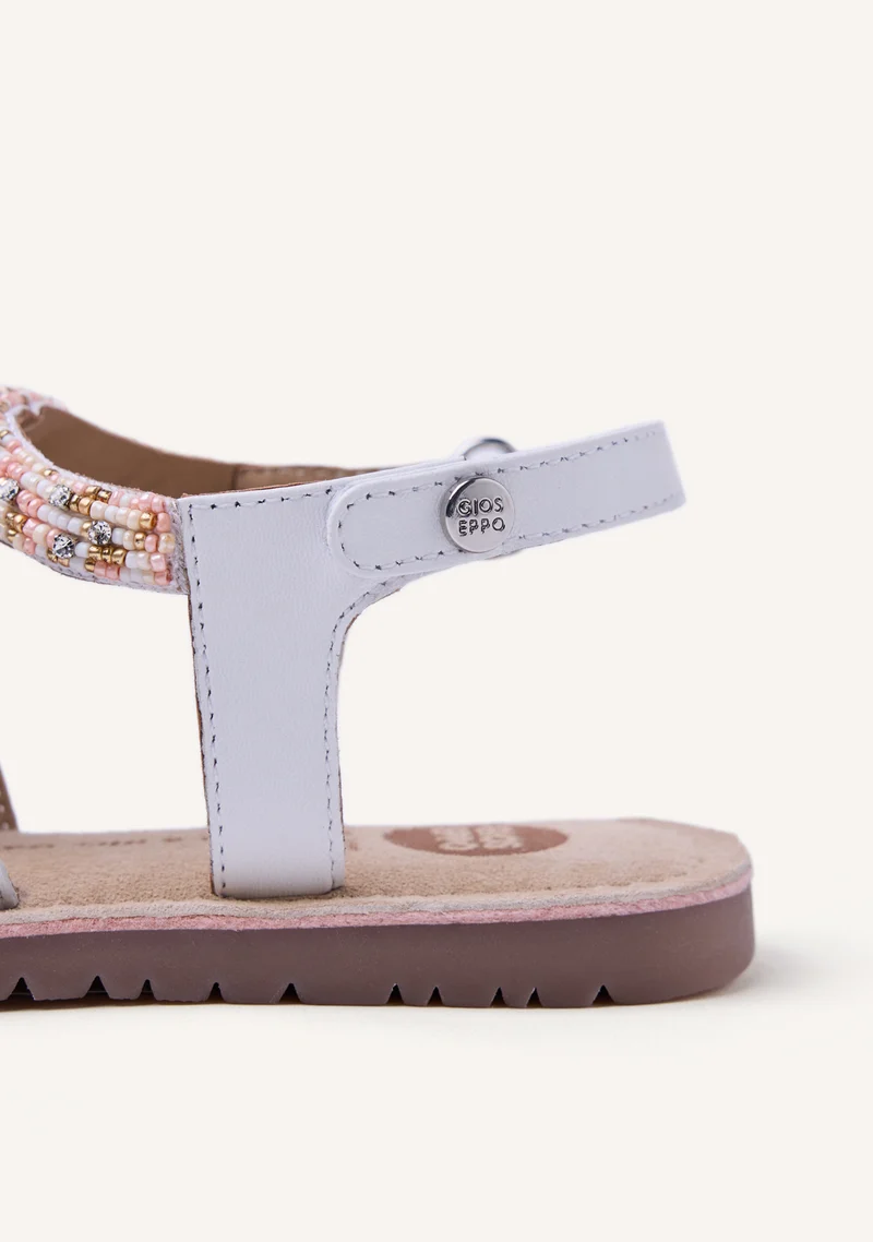 LEATHER SANDALS BEADS AND CHARMS INYA