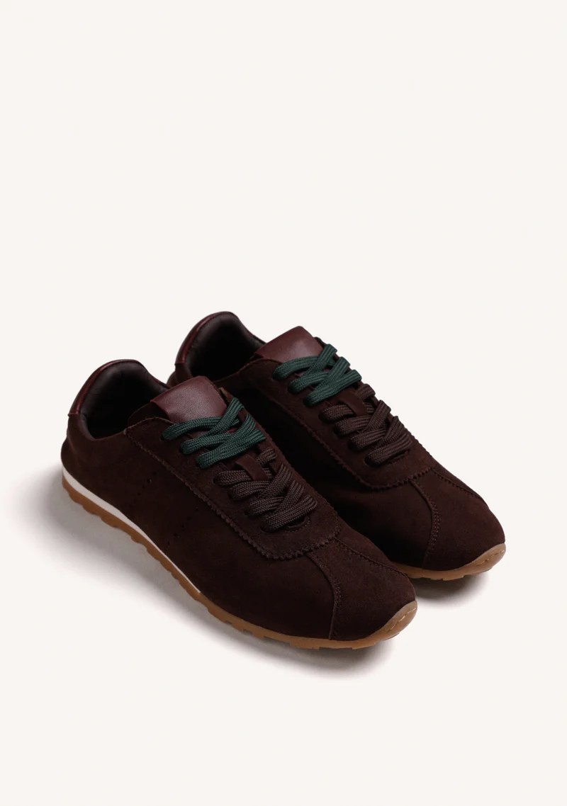 BROWN LEATHER SNEAKERS