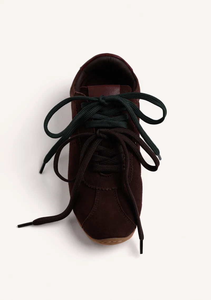 BROWN LEATHER SNEAKERS