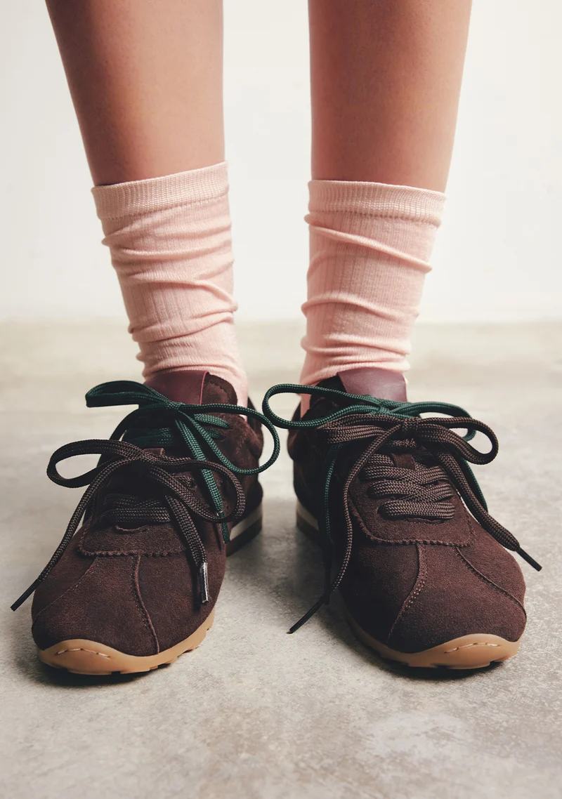 BROWN LEATHER SNEAKERS