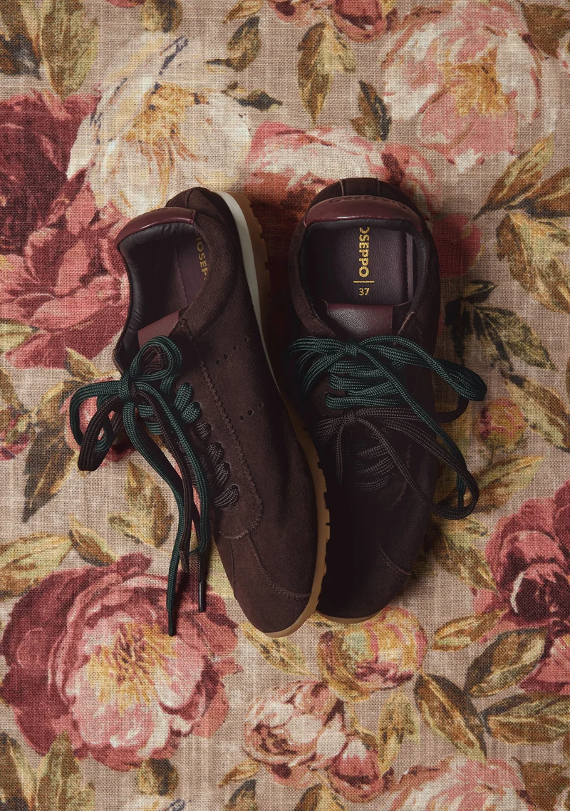 BROWN LEATHER SNEAKERS