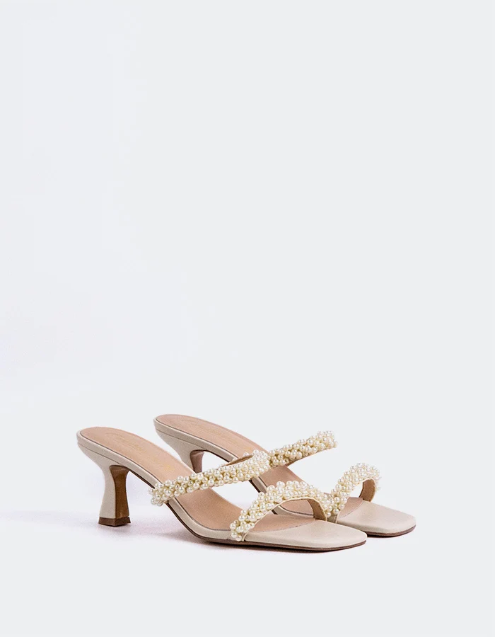 Novie Cream Leather