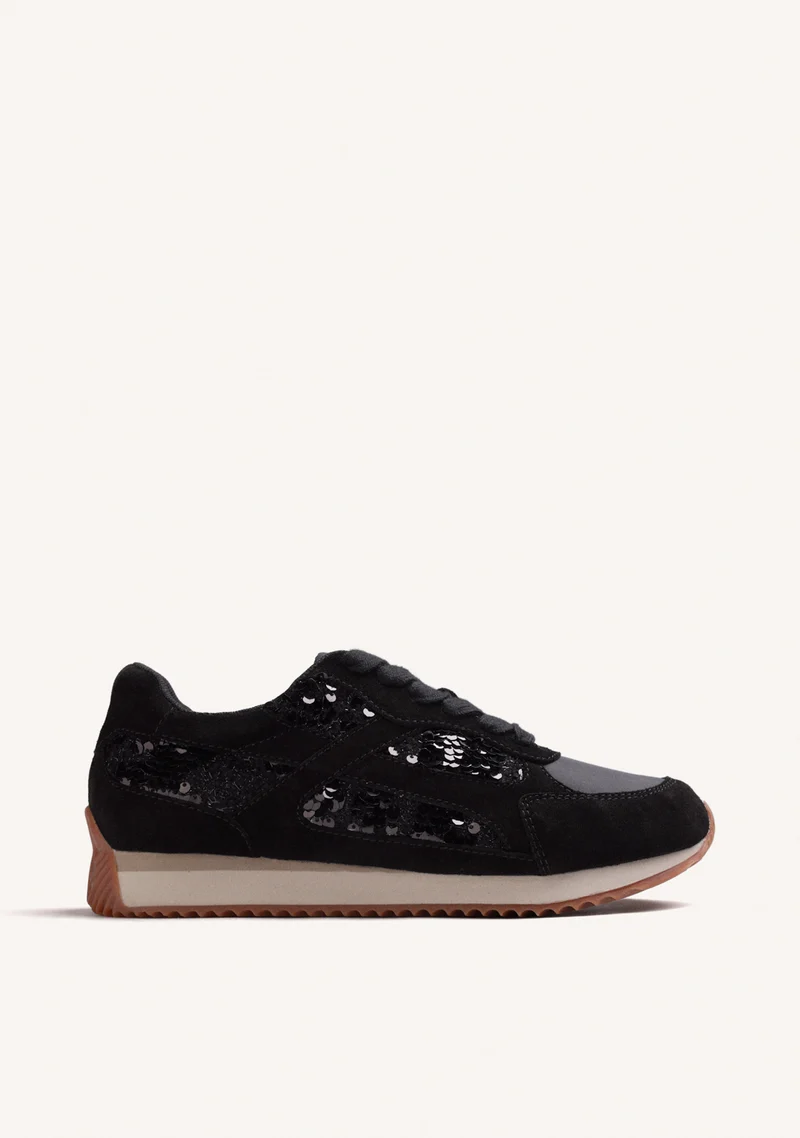 BLACK SHINY LEATHER SNEAKERS