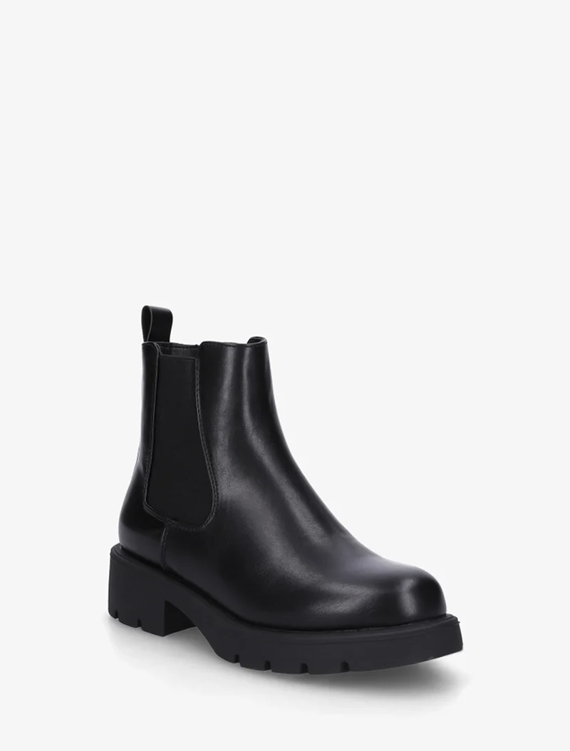Bottines élastiquées à semelle crantée - Noir