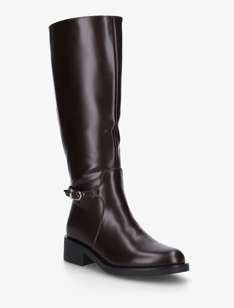 Bottes cavalières à boucle décorative - Marron