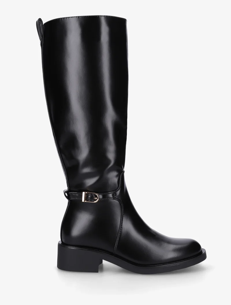 Bottes cavalières à boucle décorative - Noir