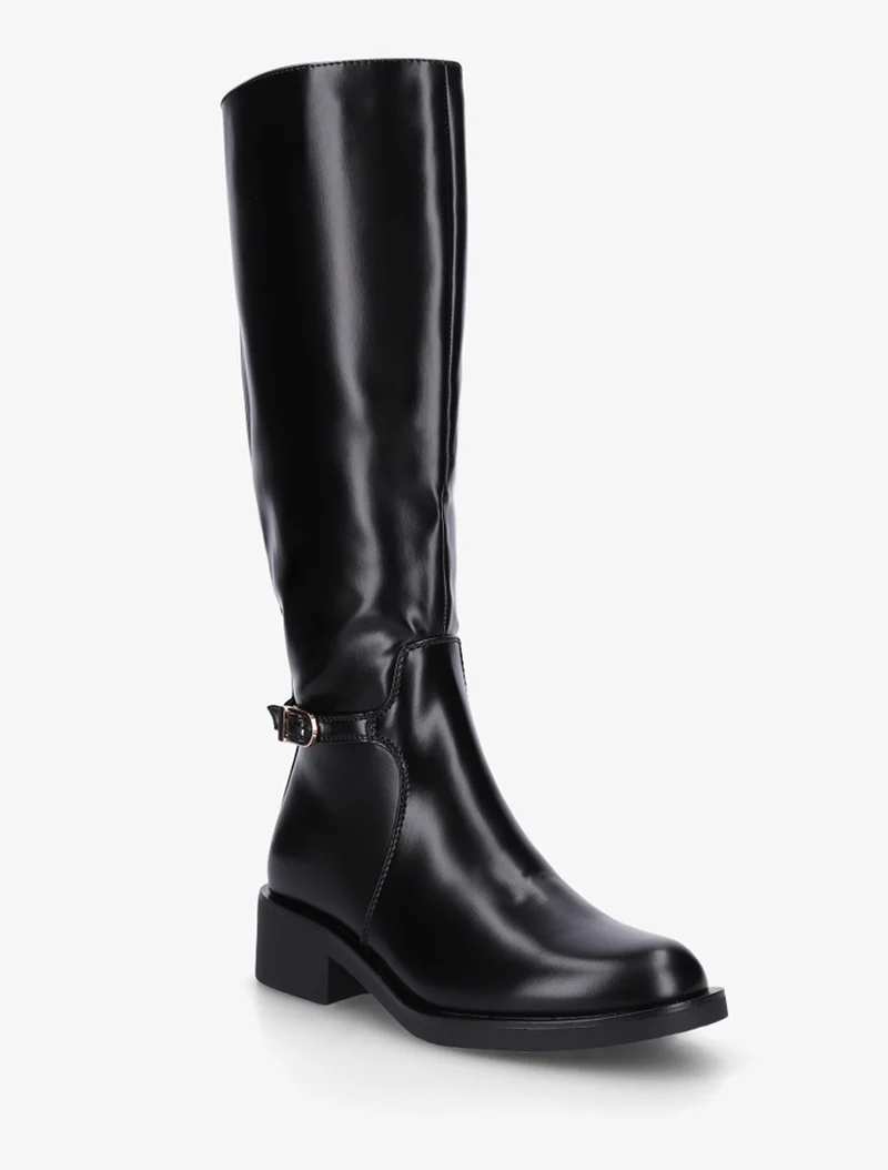 Bottes cavalières à boucle décorative - Noir