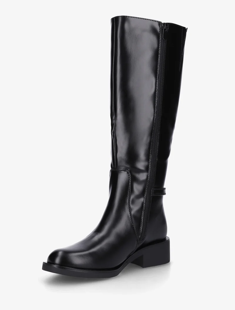 Bottes cavalières à boucle décorative - Noir