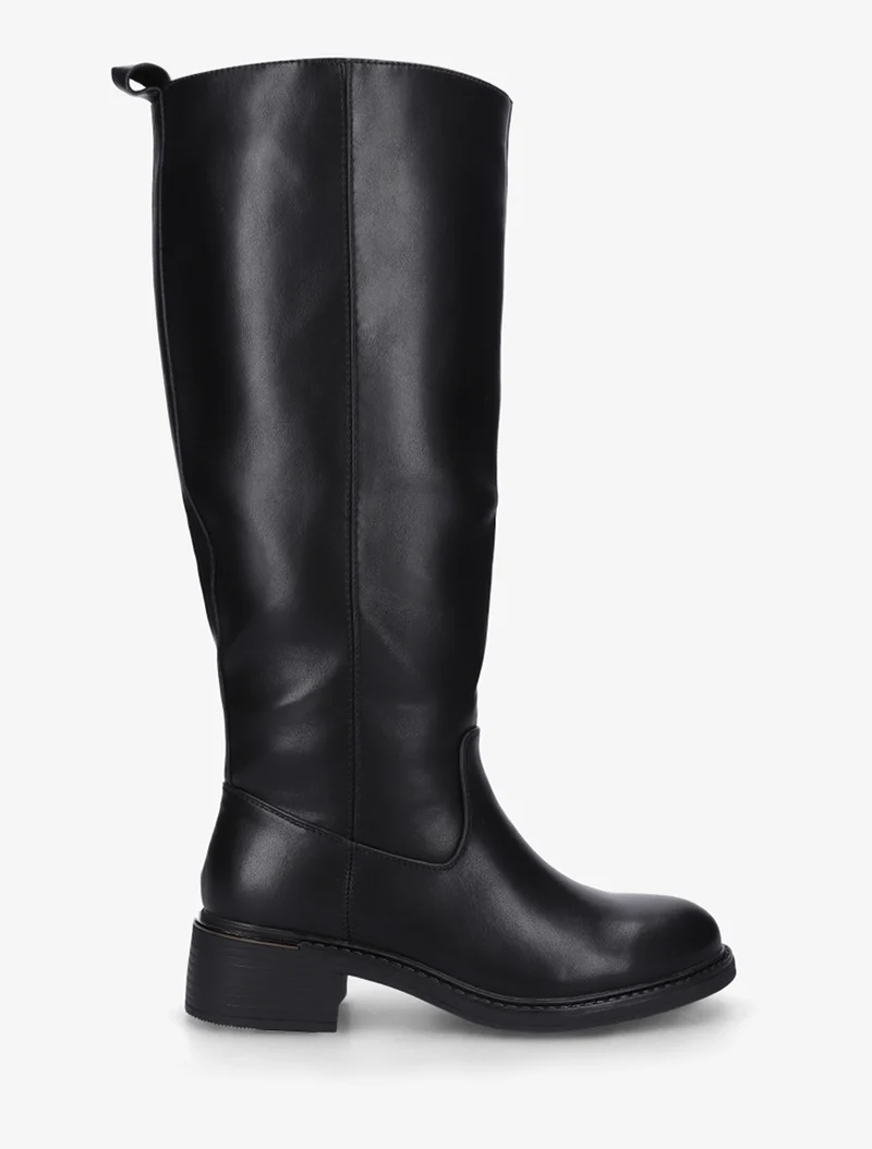 Bottes cavalières en simili - Noir