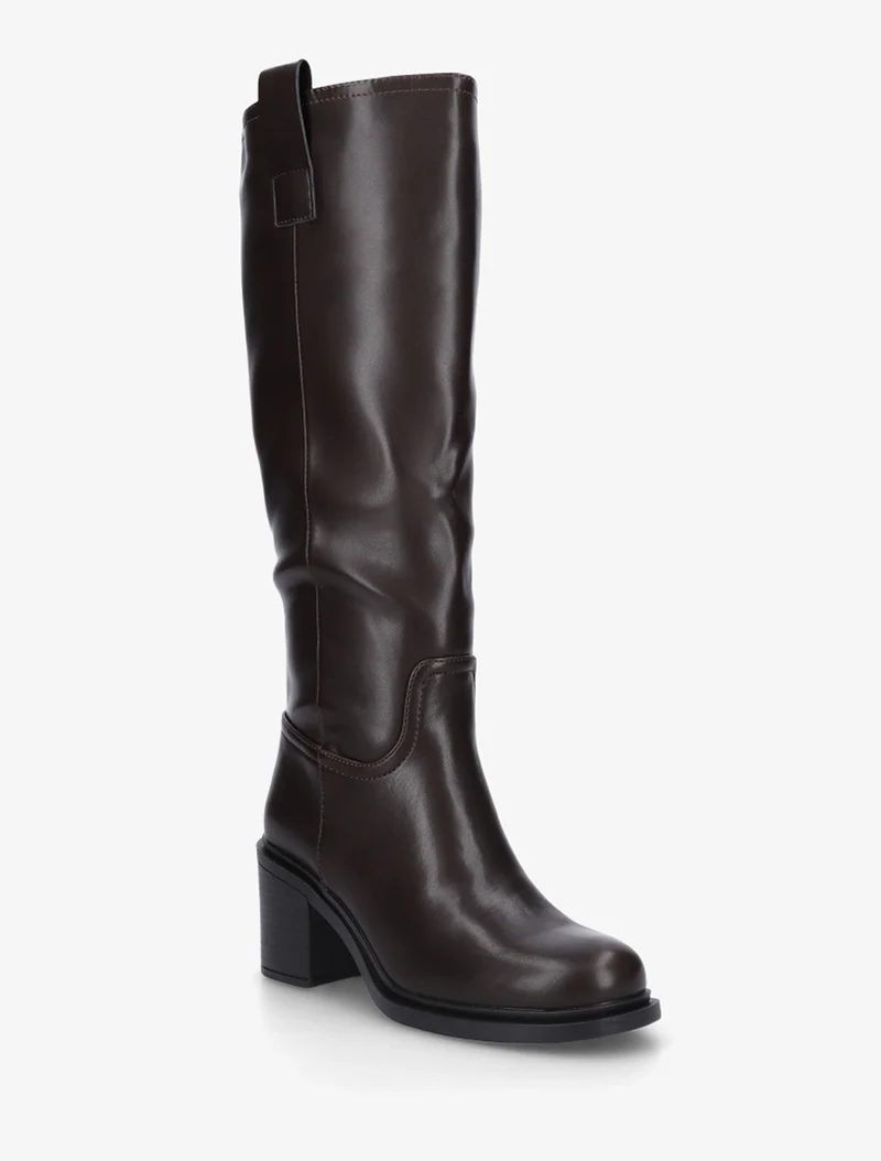 Bottes en simili à talon - Marron