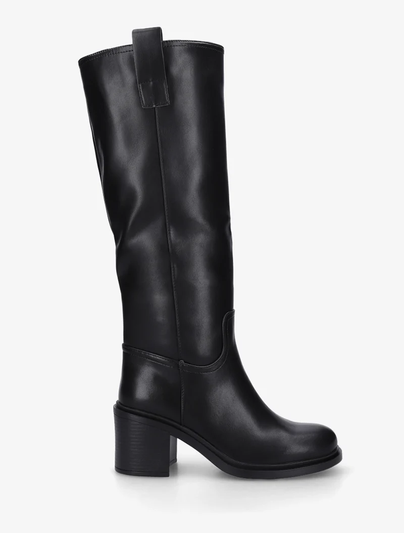 Bottes en simili à talon - Noir