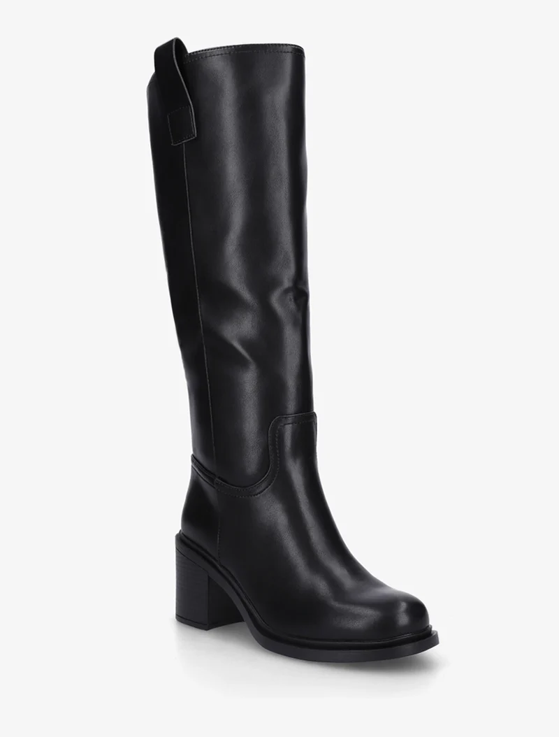 Bottes en simili à talon - Noir