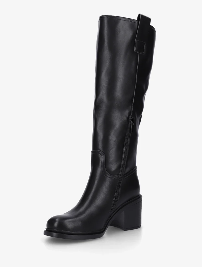 Bottes en simili à talon - Noir