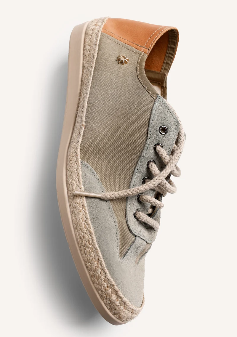 KHAKI LEATHER SNEAKERS