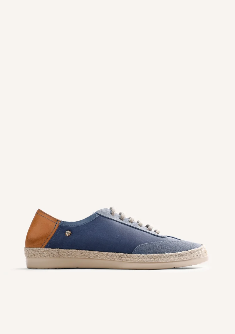 BLUE LEATHER SNEAKERS