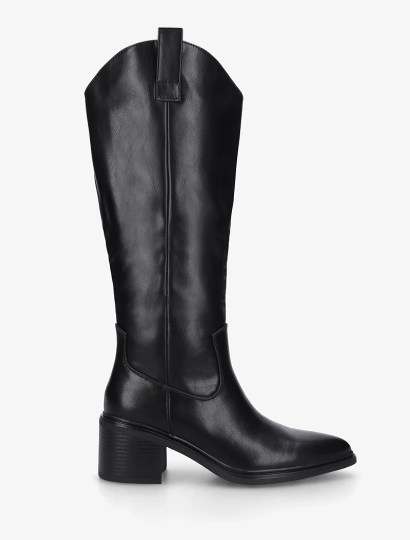 Bottes en simili à bouts pointus - Noir