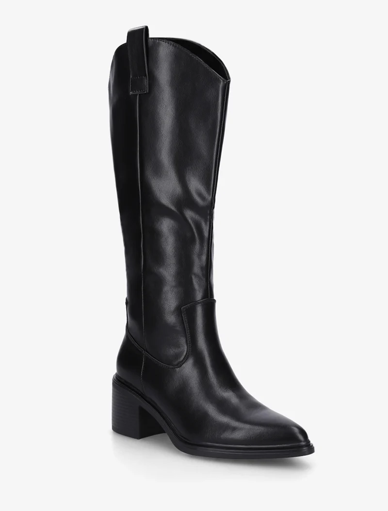Bottes en simili à bouts pointus - Noir