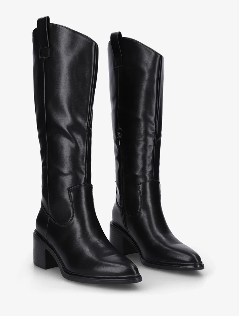 Bottes en simili à bouts pointus - Noir