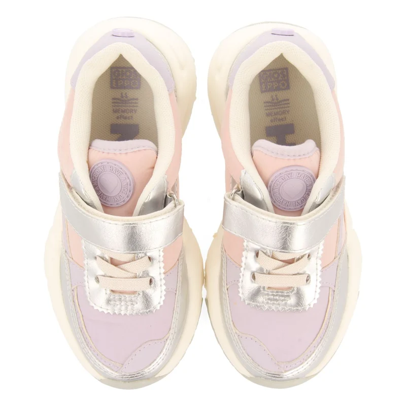 LILAC SNEAKERS WITH PINK DETAILS AND METALLIC ACCENTS FOR GIRLS AND BOYS NASICE
