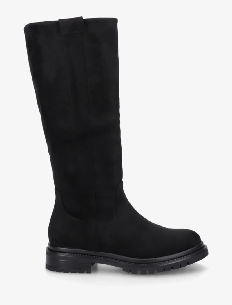 Bottes en suédine à semelle crantée - Noir