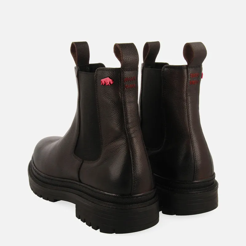 HERRICK men's brown split chelsea boots