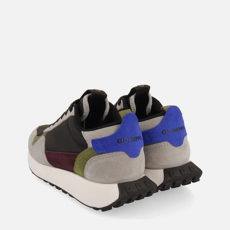 Carluke men's black retro sneakers with contrasting colours