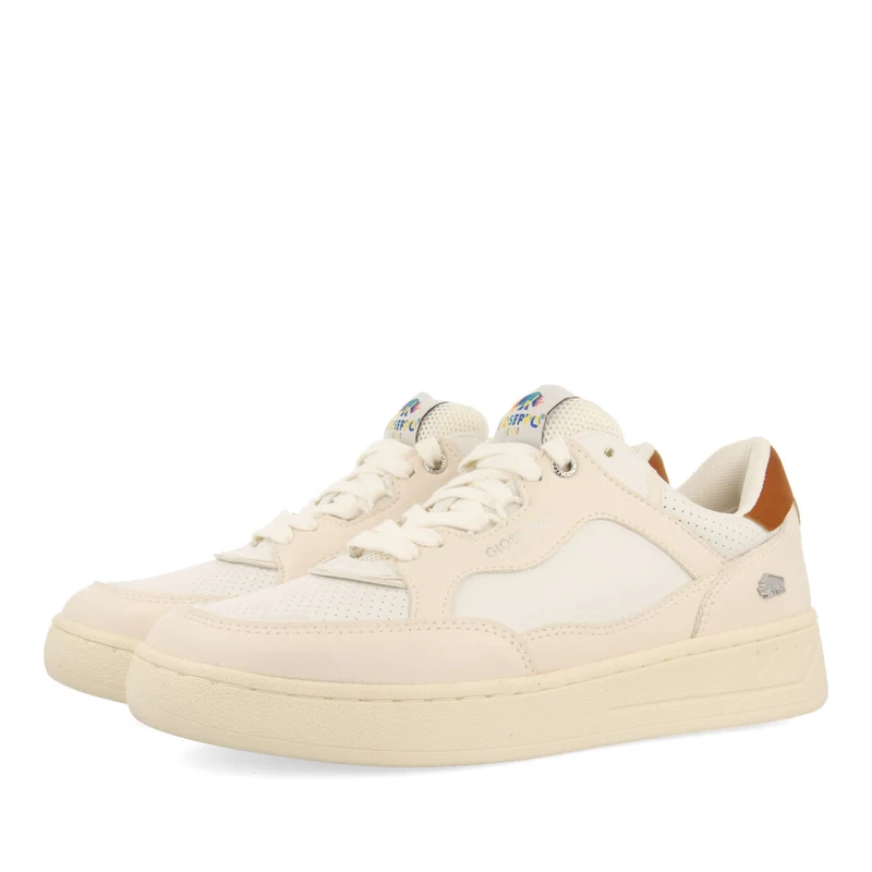 Paudorf men's cream retro sneakers