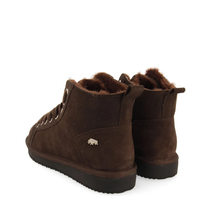 Kaylor men's brown split-suede lace-up boots