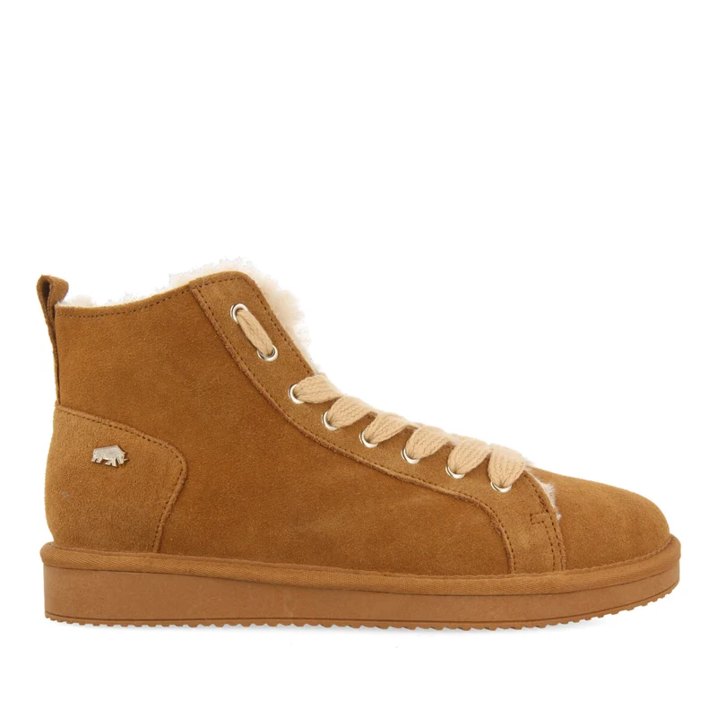 Kaylor men's tan split-suede lace-up boots