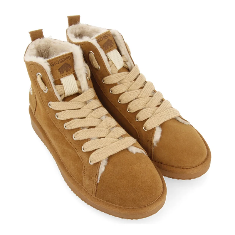 Kaylor men's tan split-suede lace-up boots