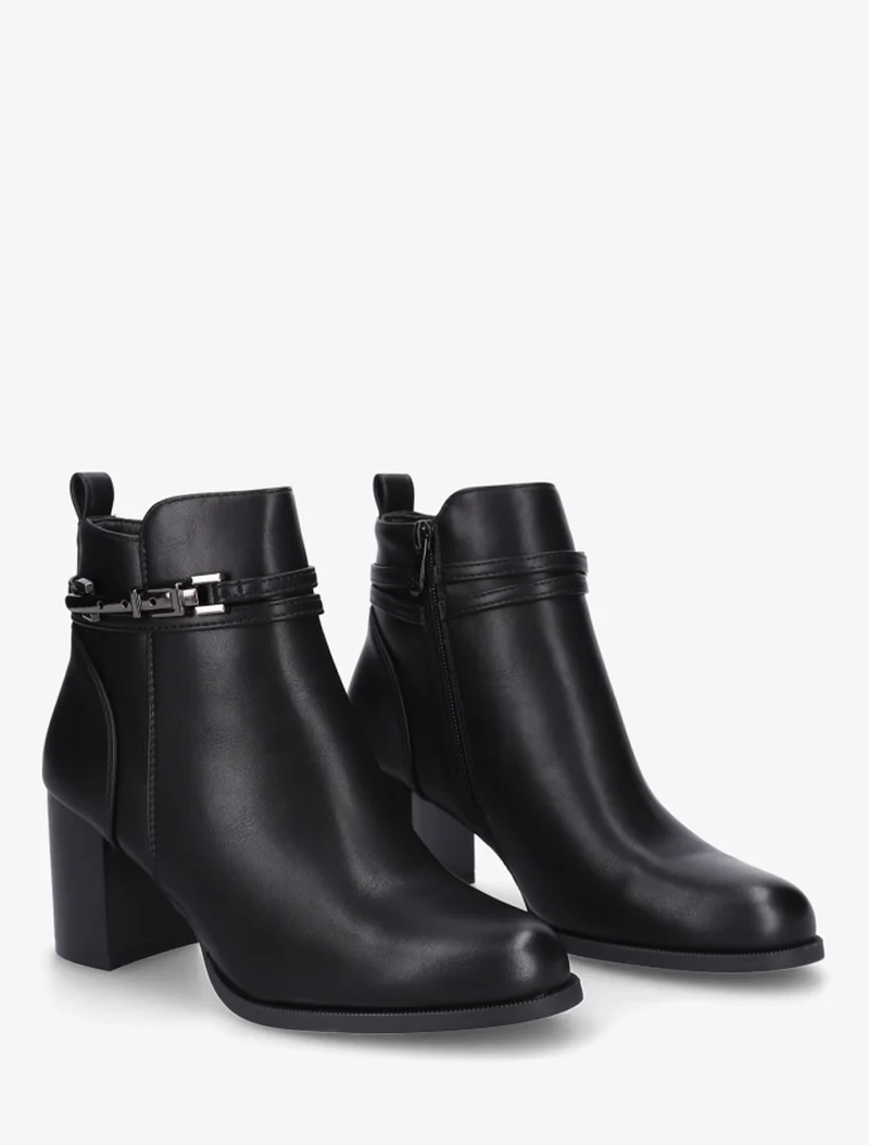 Bottines classiques en simili - Noir