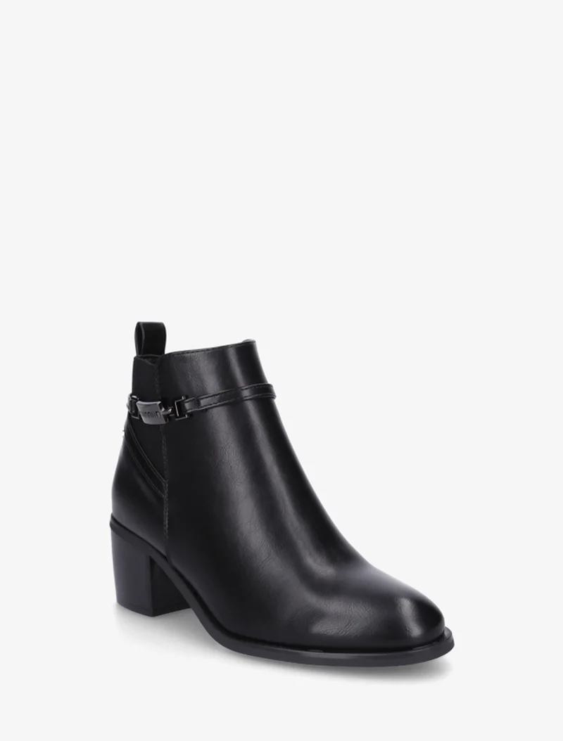 Bottines élastiquées en simili - Noir