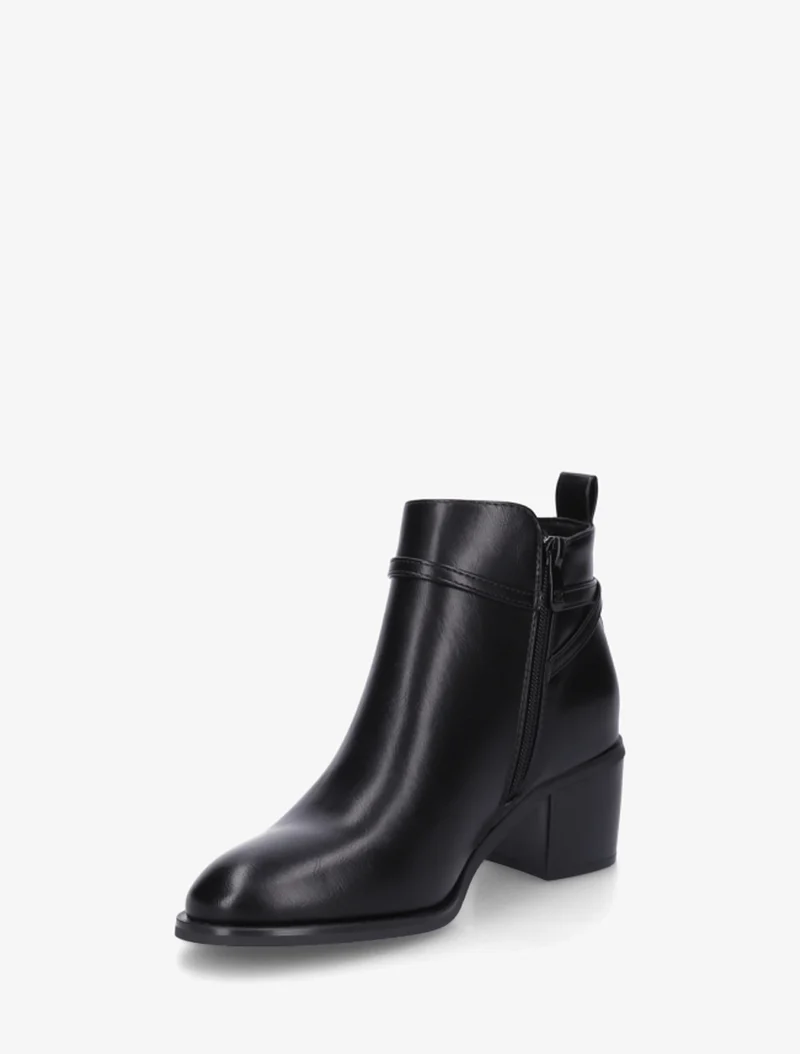 Bottines élastiquées en simili - Noir
