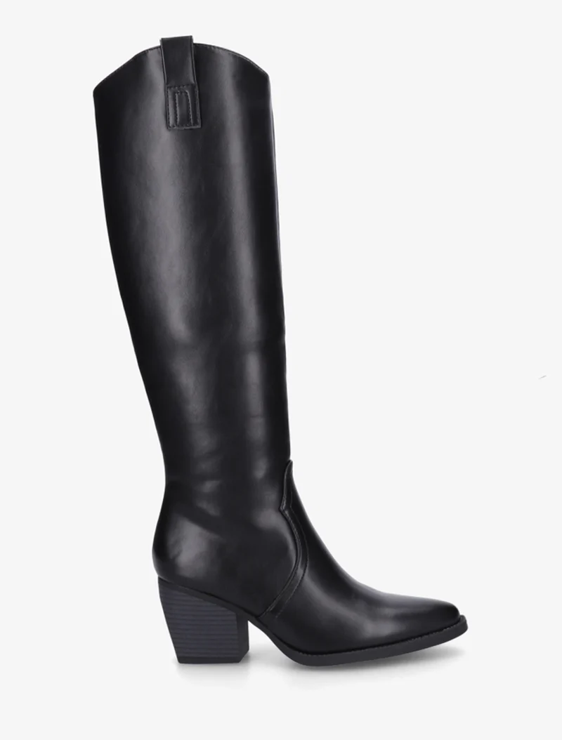 Bottes en simili à bout pointu - Noir
