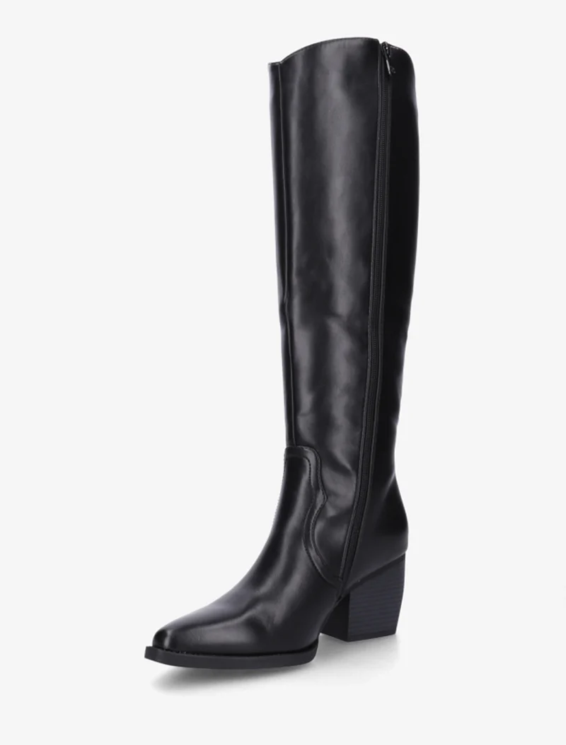 Bottes en simili à bout pointu - Noir