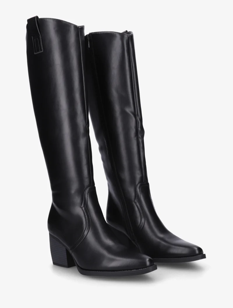 Bottes en simili à bout pointu - Noir