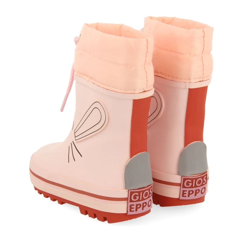 Plean babies' pink welly boots with a bunny face