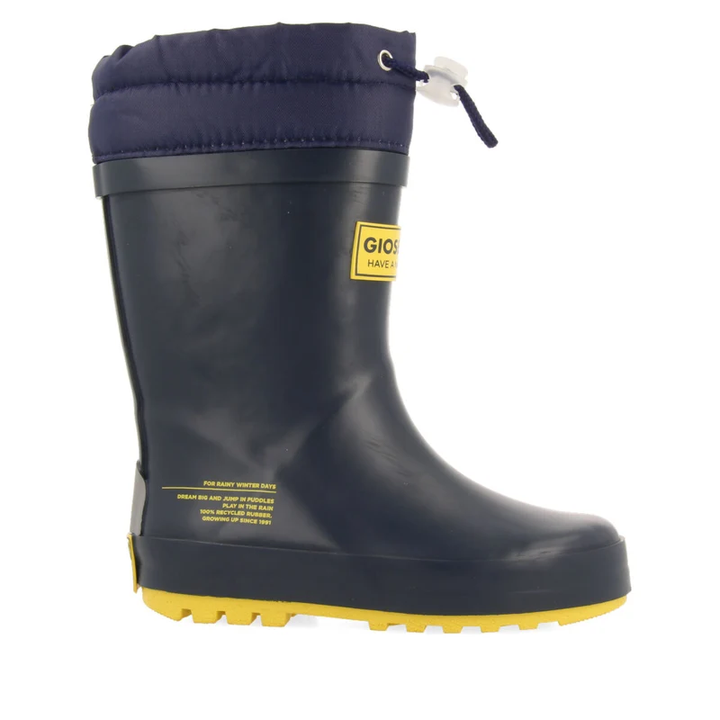 Veblem children's navy blue welly boots