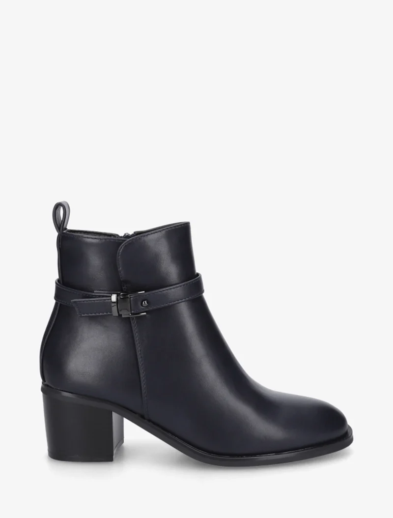 Bottines en simili à talon - Marine