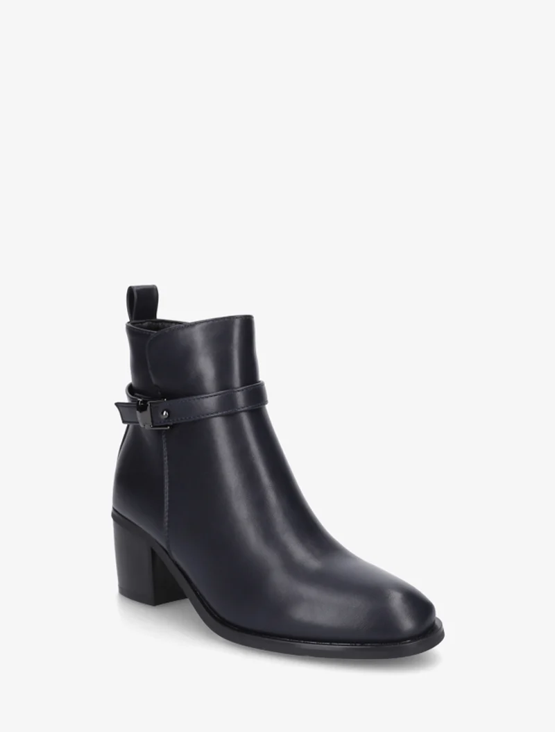 Bottines en simili à talon - Marine