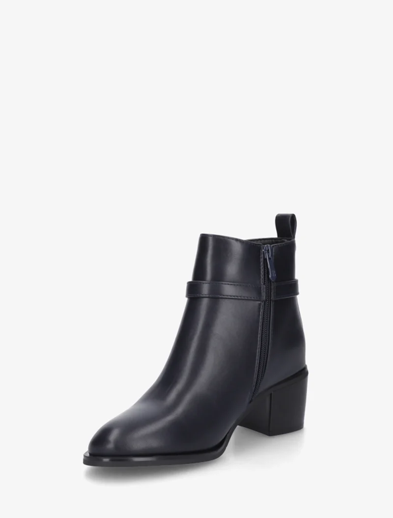 Bottines en simili à talon - Marine