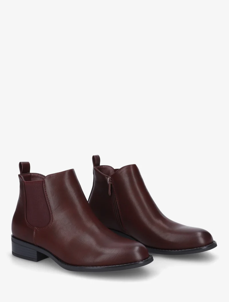 Bottines style chelsea - Bordeaux